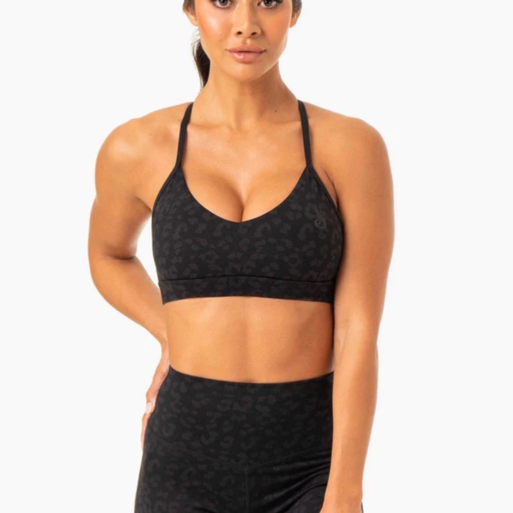 Ryderwear Hybrid Sports Bra black leopard small